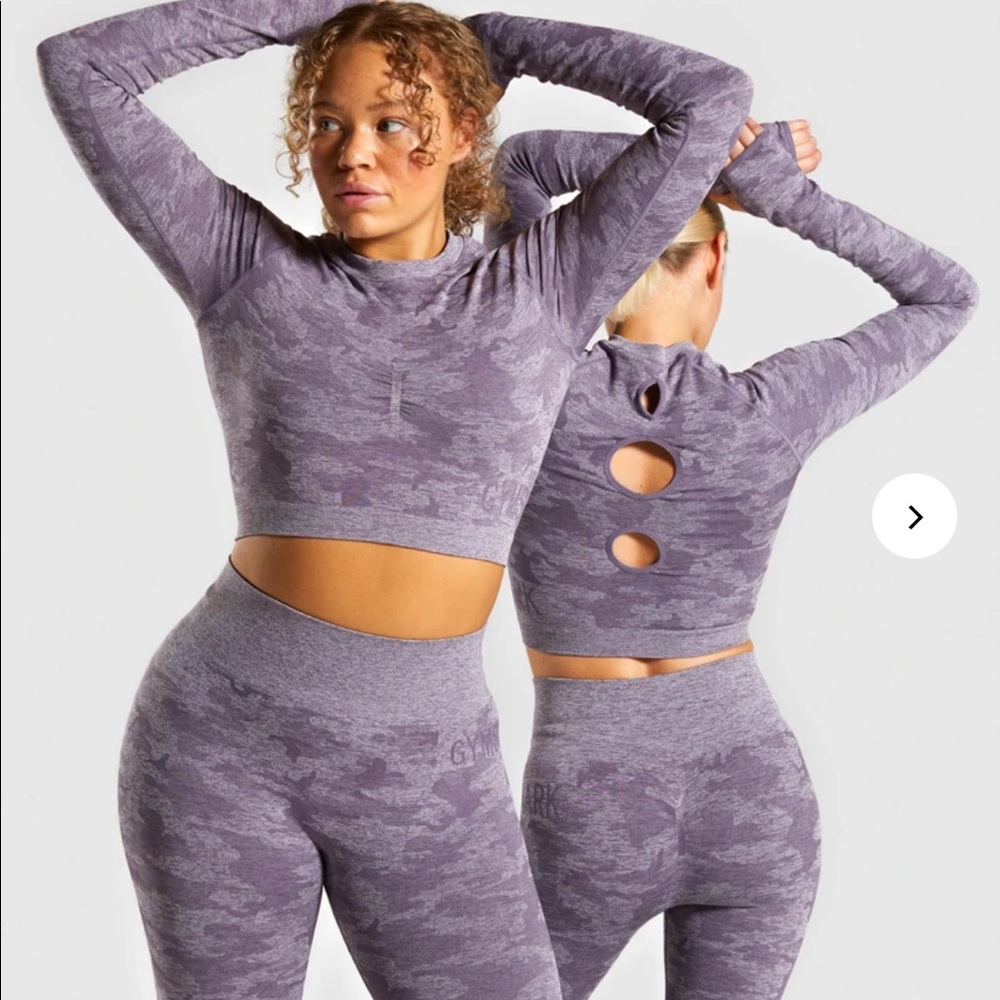 Gymshark - Camo Sleeve Crop Top